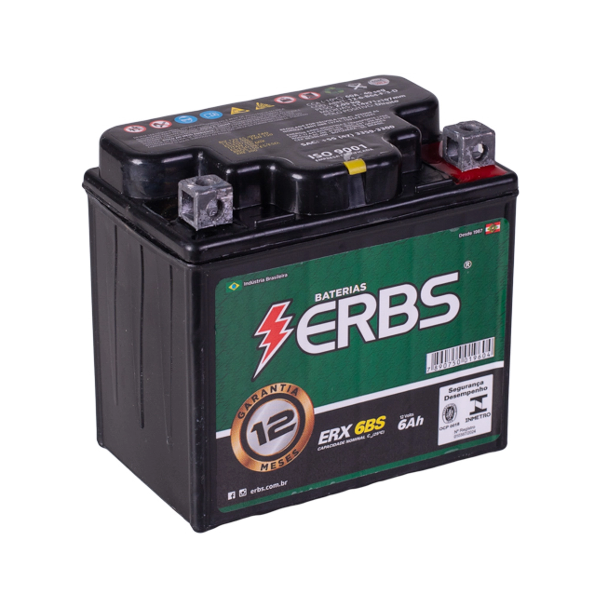 Bateria Moto ERBS Premium ERX6BS 12V 6Ah