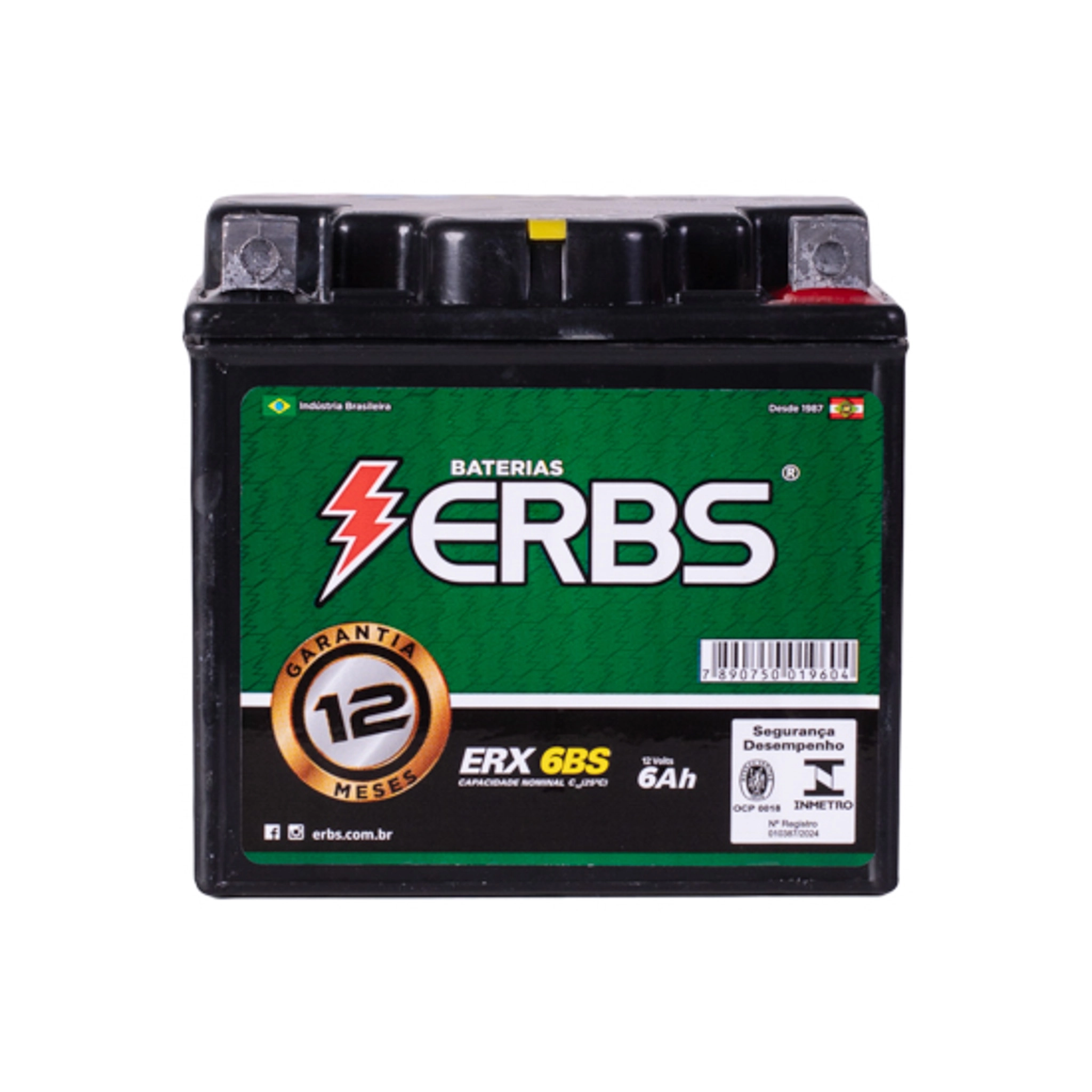 Bateria Moto ERBS Premium ERX6BS 12V 6Ah