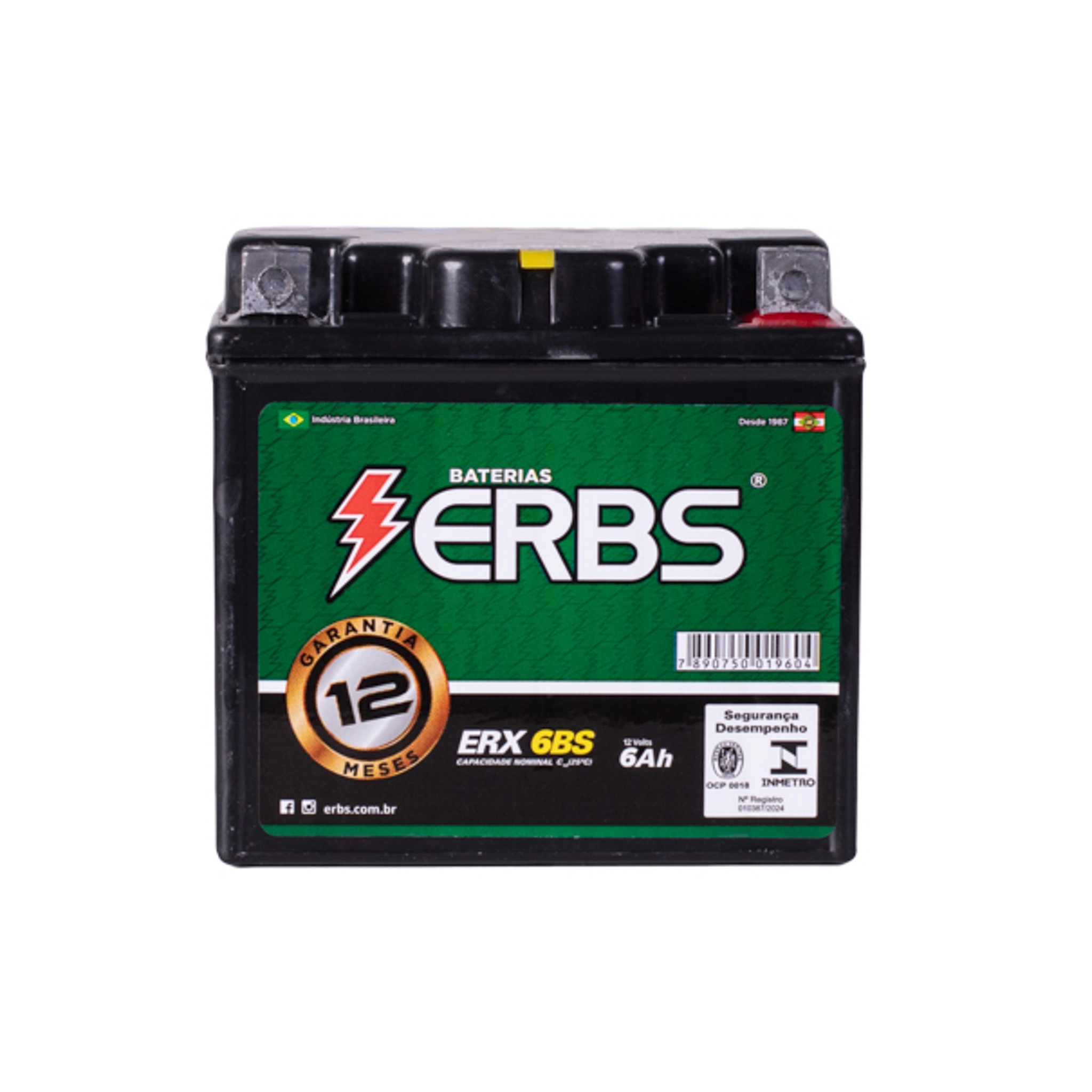 Bateria Moto ERBS Premium ERX6BS 12V 6Ah