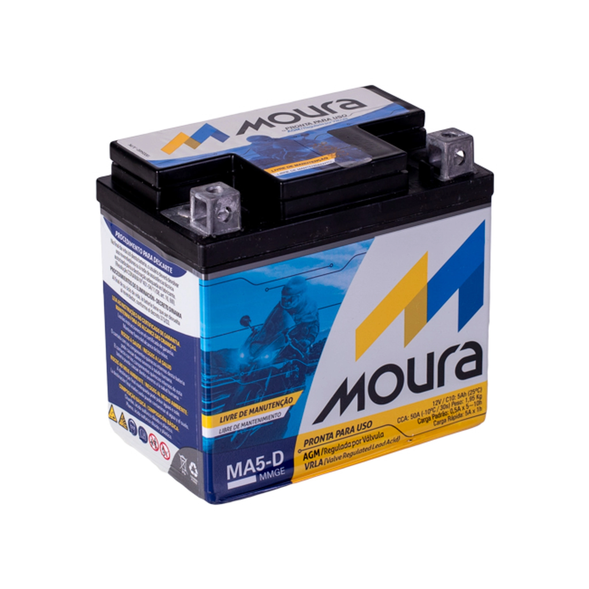 Bateria Moto Moura MA5-D 12V 5Ah