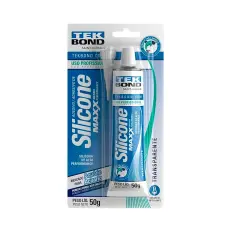 Adesivo de Silicone Acético Aquario Maxx 50g Blister Tek Bond