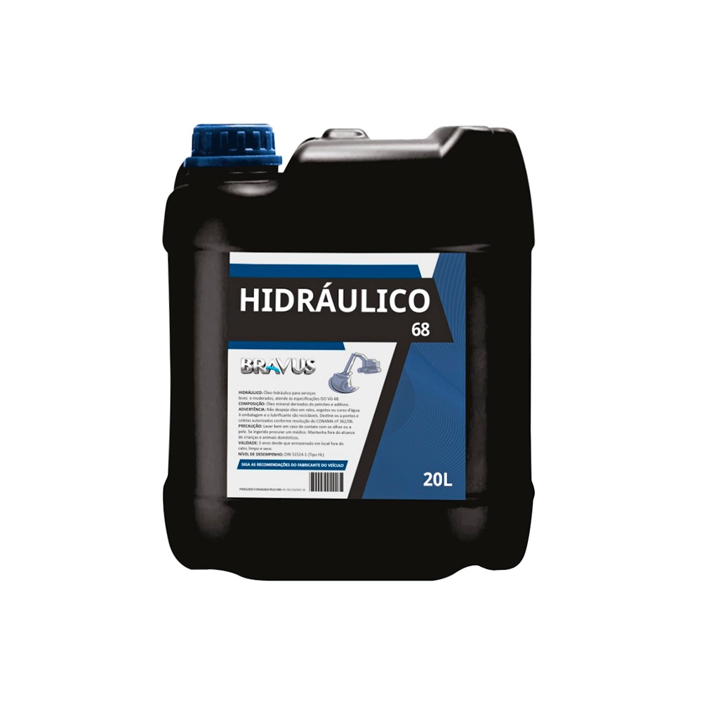 Óleo Bralub Hidráulico HL 68 - Balde 20L