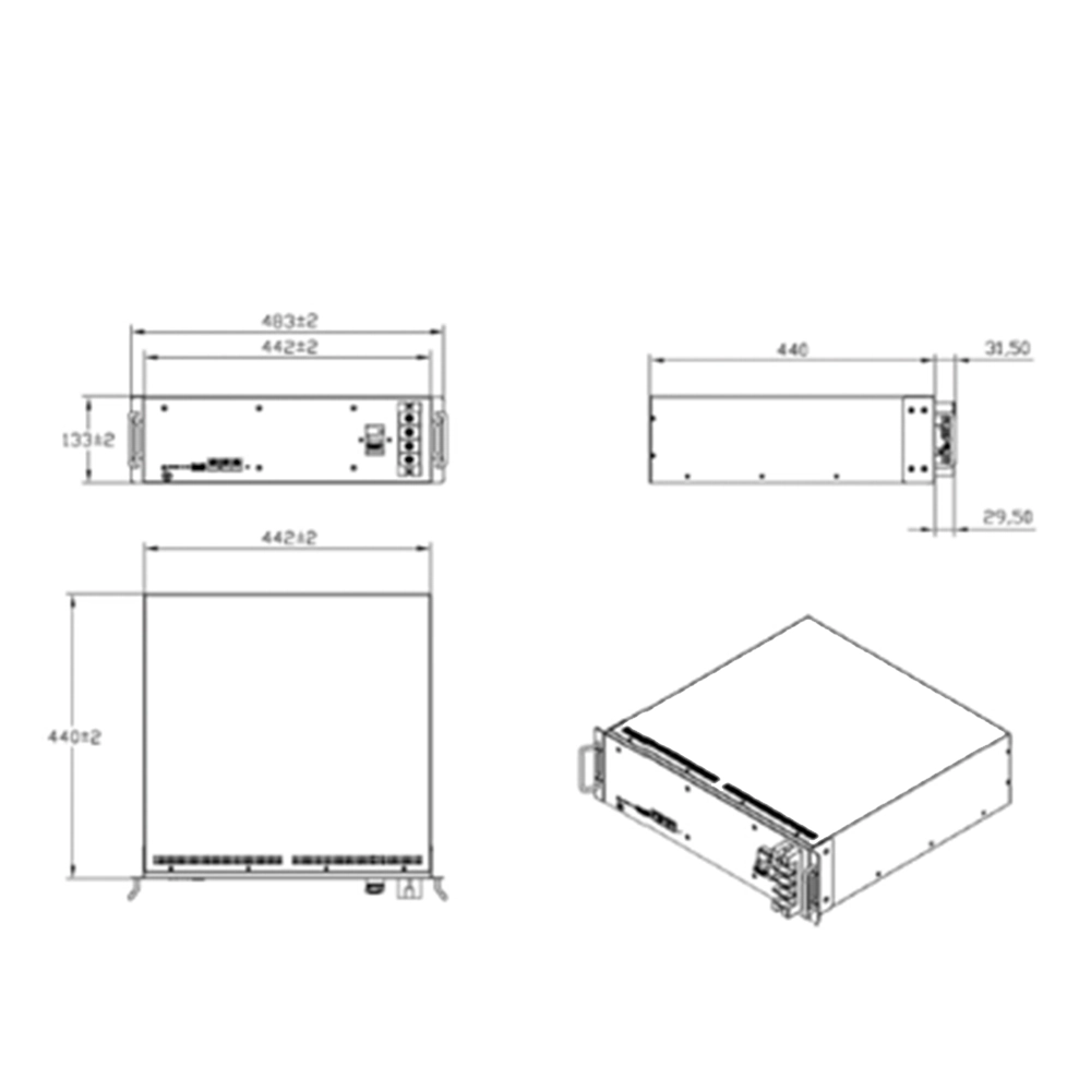 Bateria Estacionária de Lítio Getpower - GPLiFe48-100TS 48V 100Ah