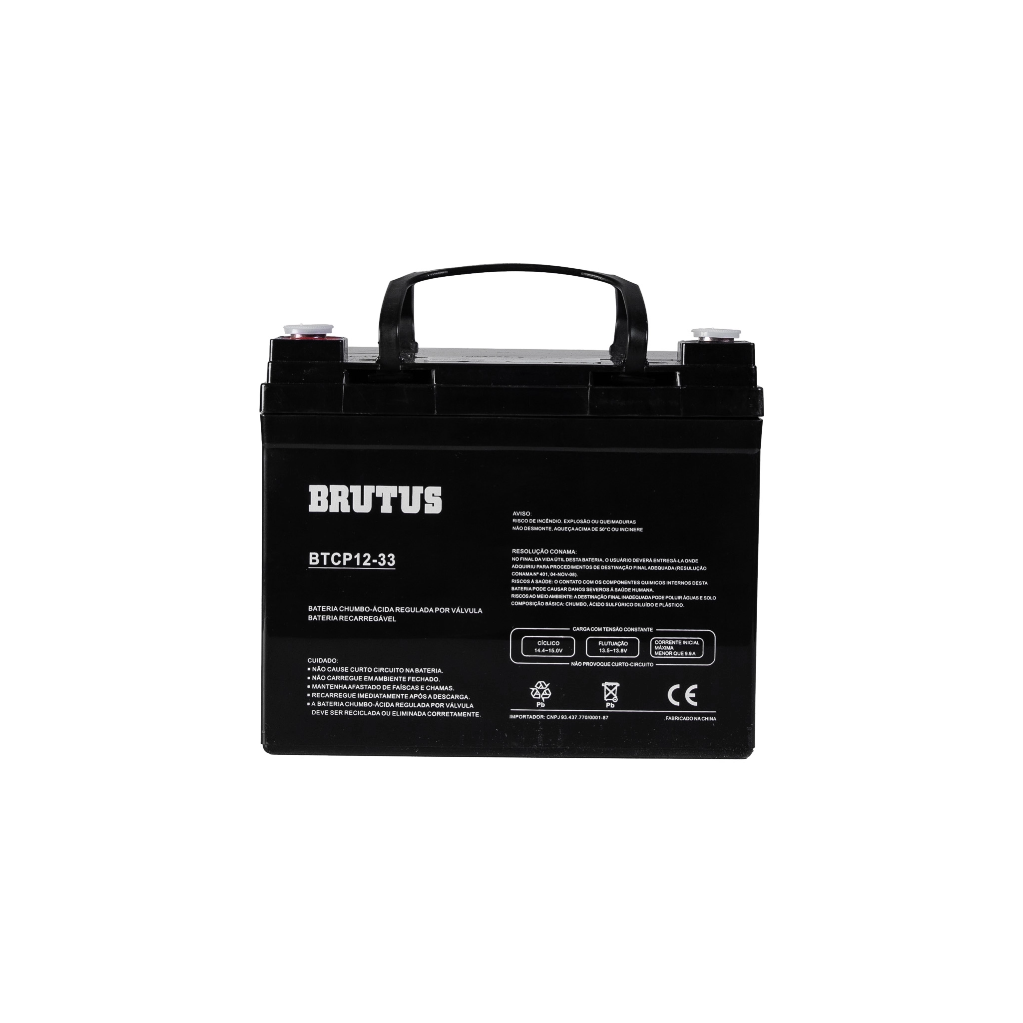 Bateria Estacionária VRLA Ciclo Profundo Brutus 33Ah – Exclusiva para Cadeiras de Rodas
