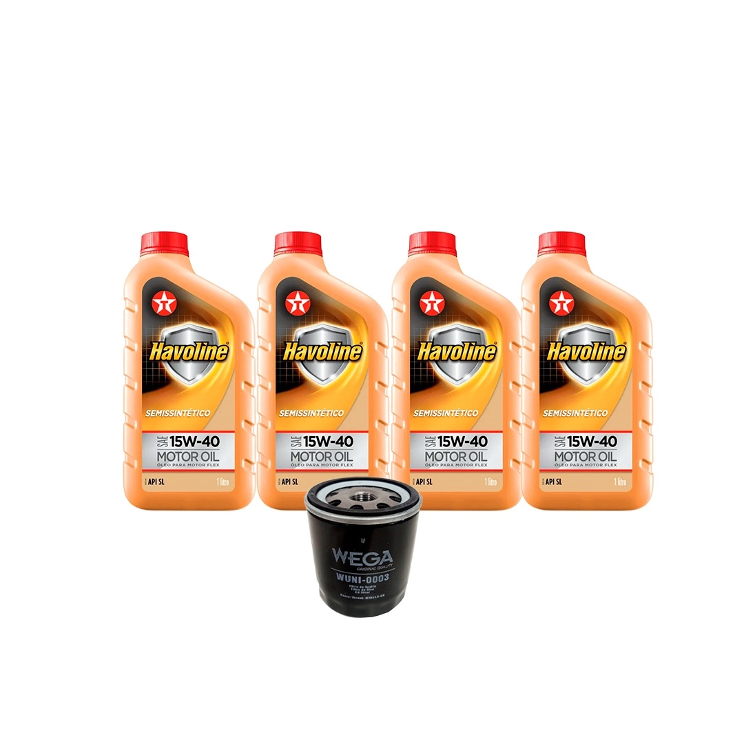 Kit Troca de Óleo Havoline 15w40 + Filtro