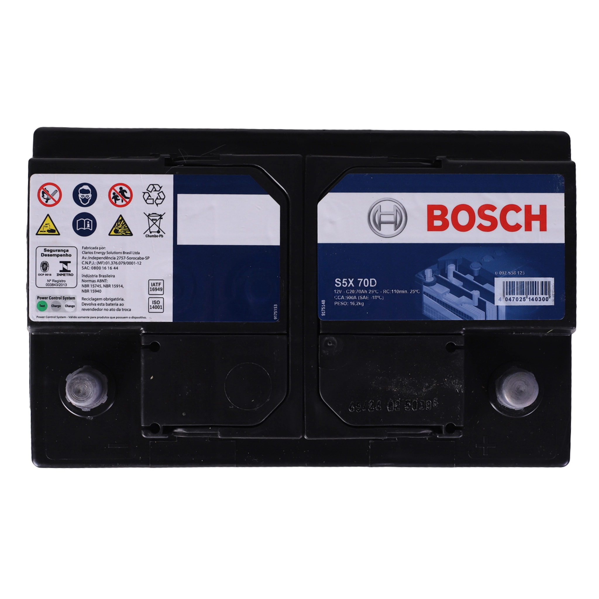 Bateria Automotiva Bosch S5X 070D 12V 70Ah