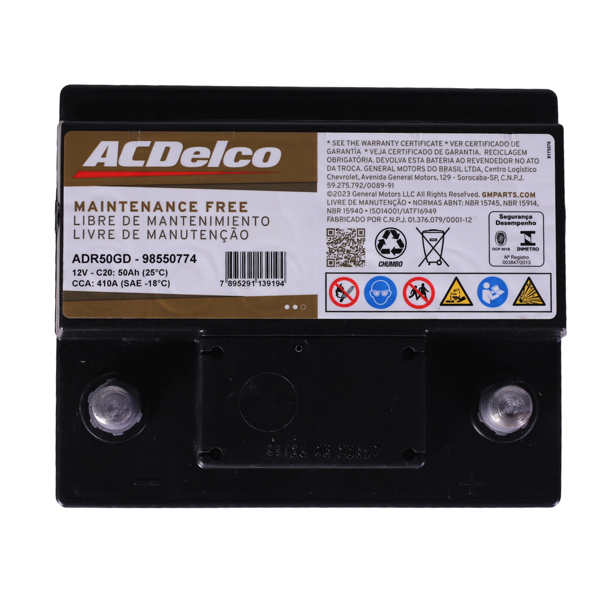 Bateria ACDelco ADR50GD 12V 50Ah