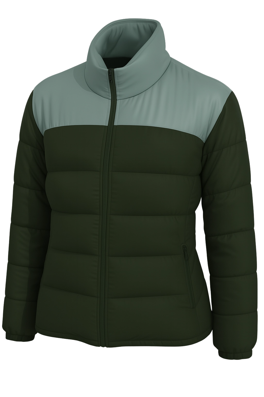 Parka feminino forrado e acolchoado