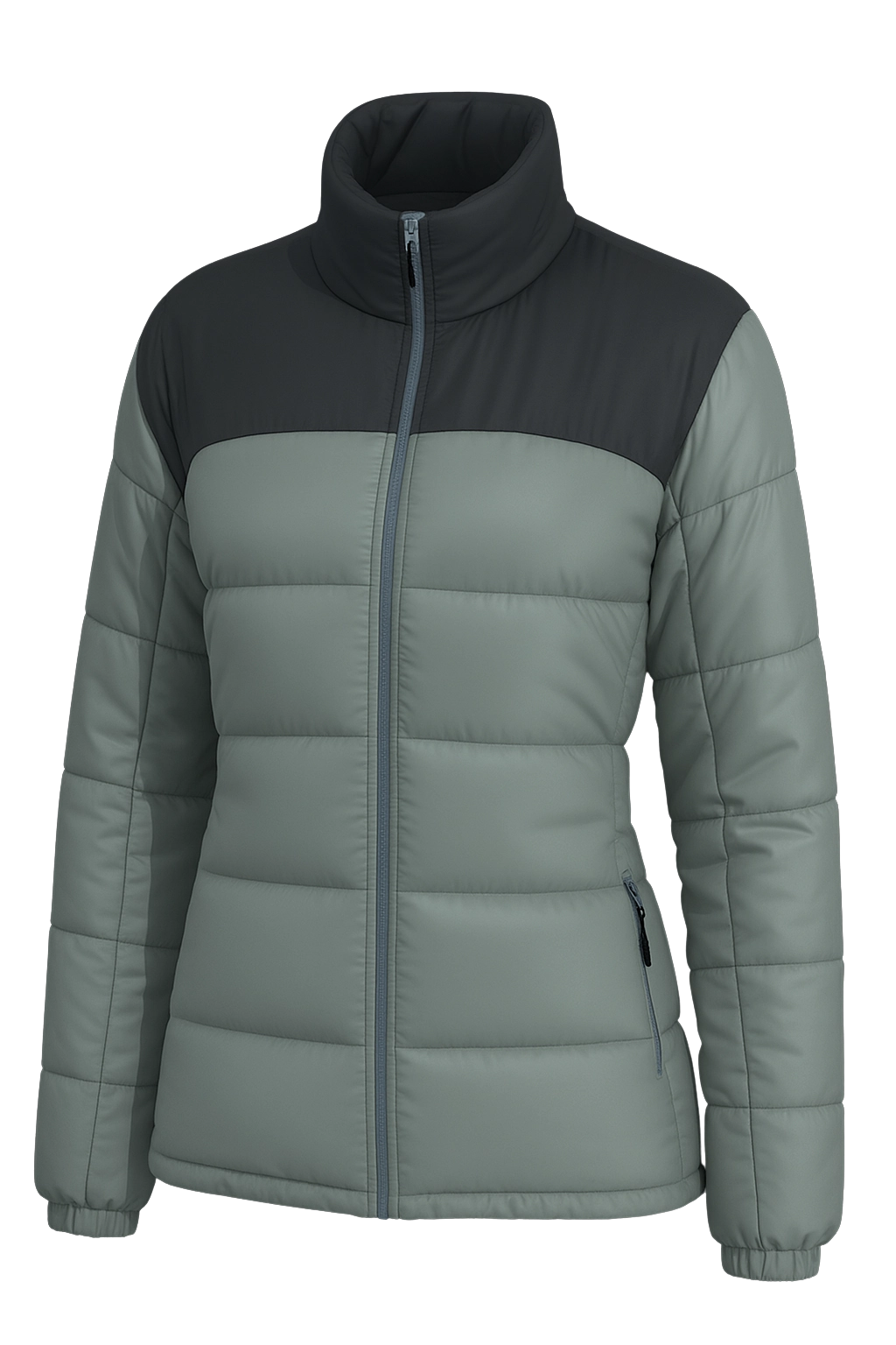 Parka feminino forrado e acolchoado