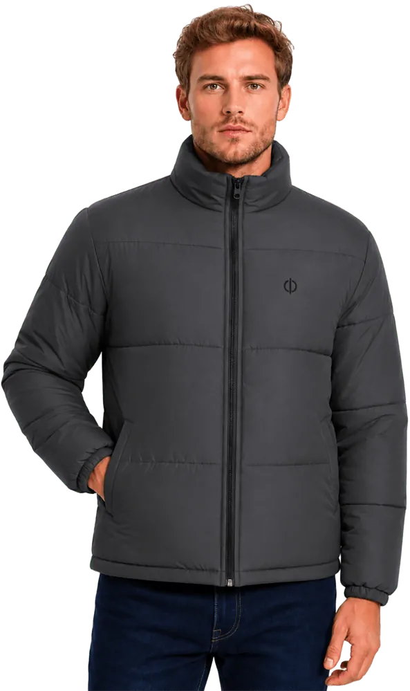 Parka masculino forrado e acolchoado