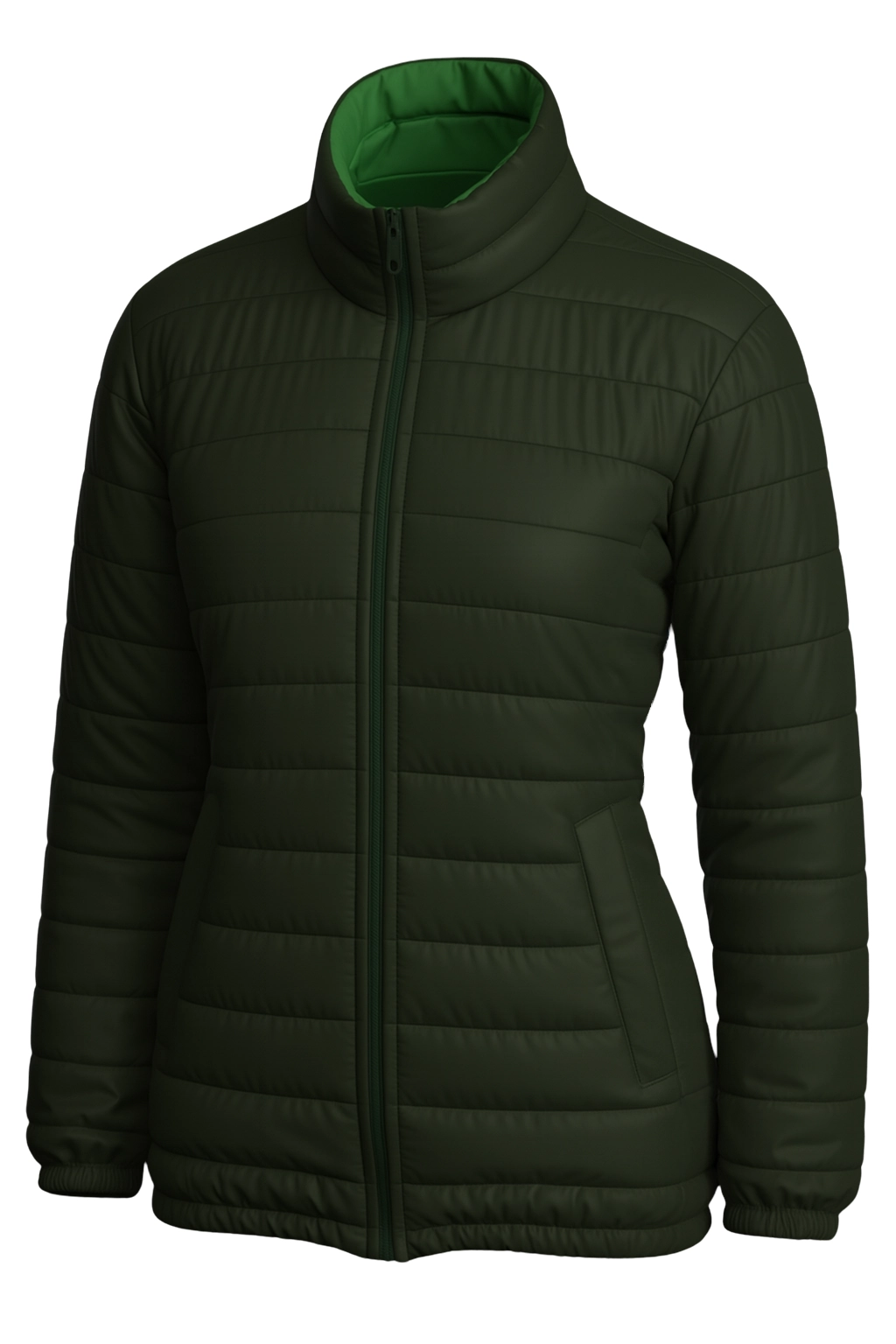 Parka feminino forrado e acolchoado