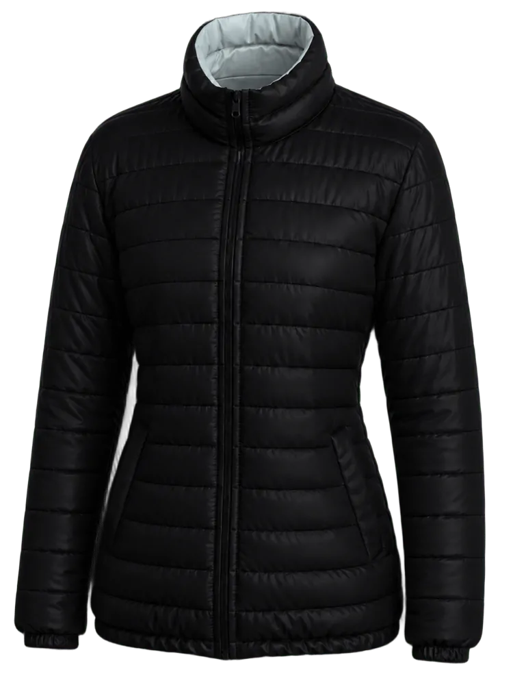 Parka feminino forrado e acolchoado