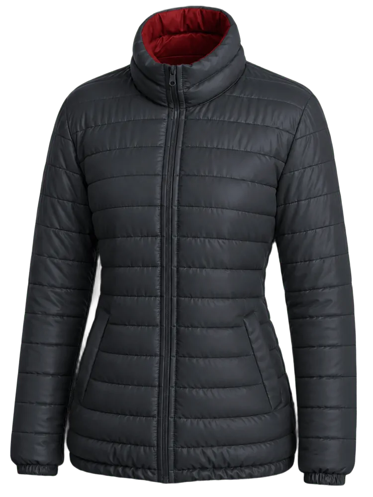 Parka feminino forrado e acolchoado