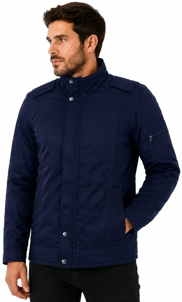 Jaqueta masculina forrada e acolchoada