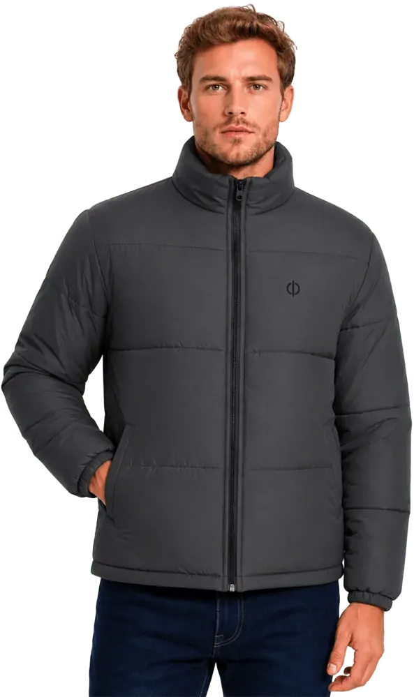 Parka masculino forrado e acolchoado