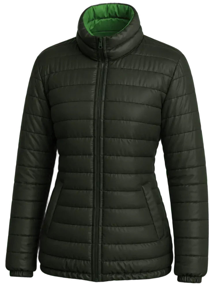 Parka feminino forrado e acolchoado