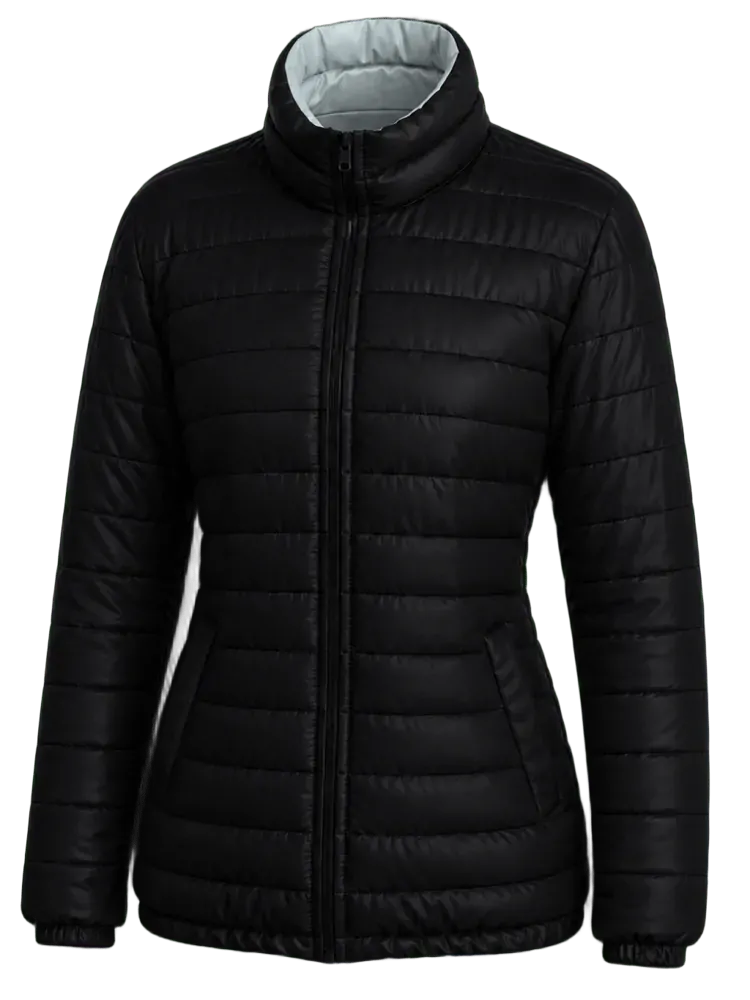 Parka feminino forrado e acolchoado