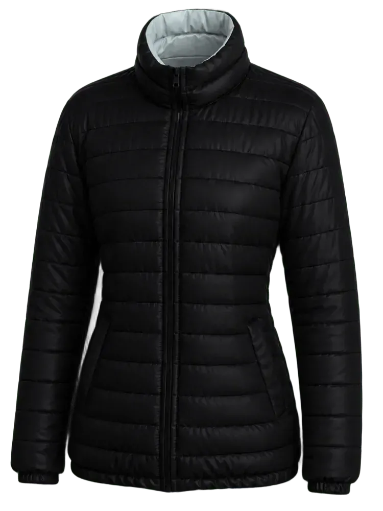 Parka feminino forrado e acolchoado