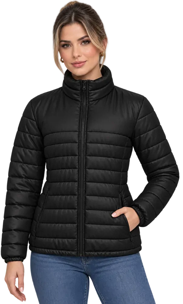 Parka feminina forrado e acolchoado