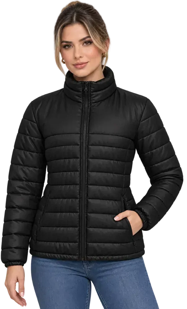 Parka feminina forrado e acolchoado