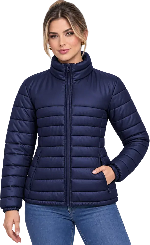 Parka feminina forrado e acolchoado