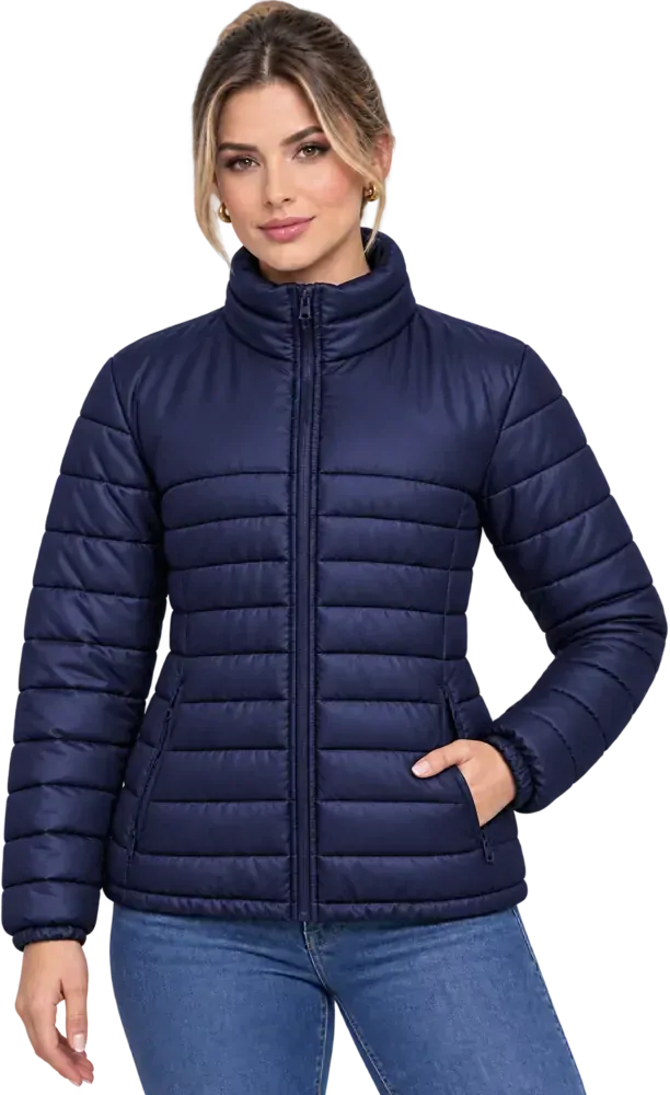 Parka feminina forrado e acolchoado