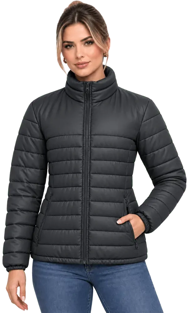 Parka feminina forrado e acolchoado