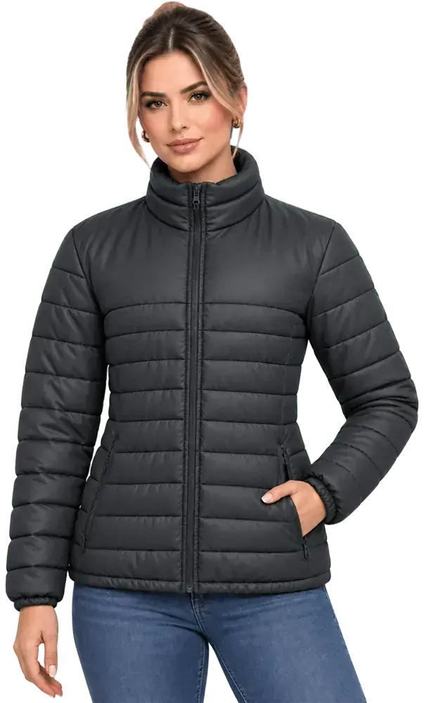 Parka feminina forrado e acolchoado