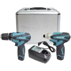 Furadeira DF330D + Parafusadeira Impacto TD090D 12V LCT204