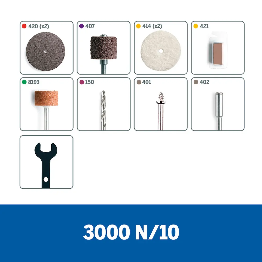 Micro Retífica 3000 com 10 Acessórios DREMEL