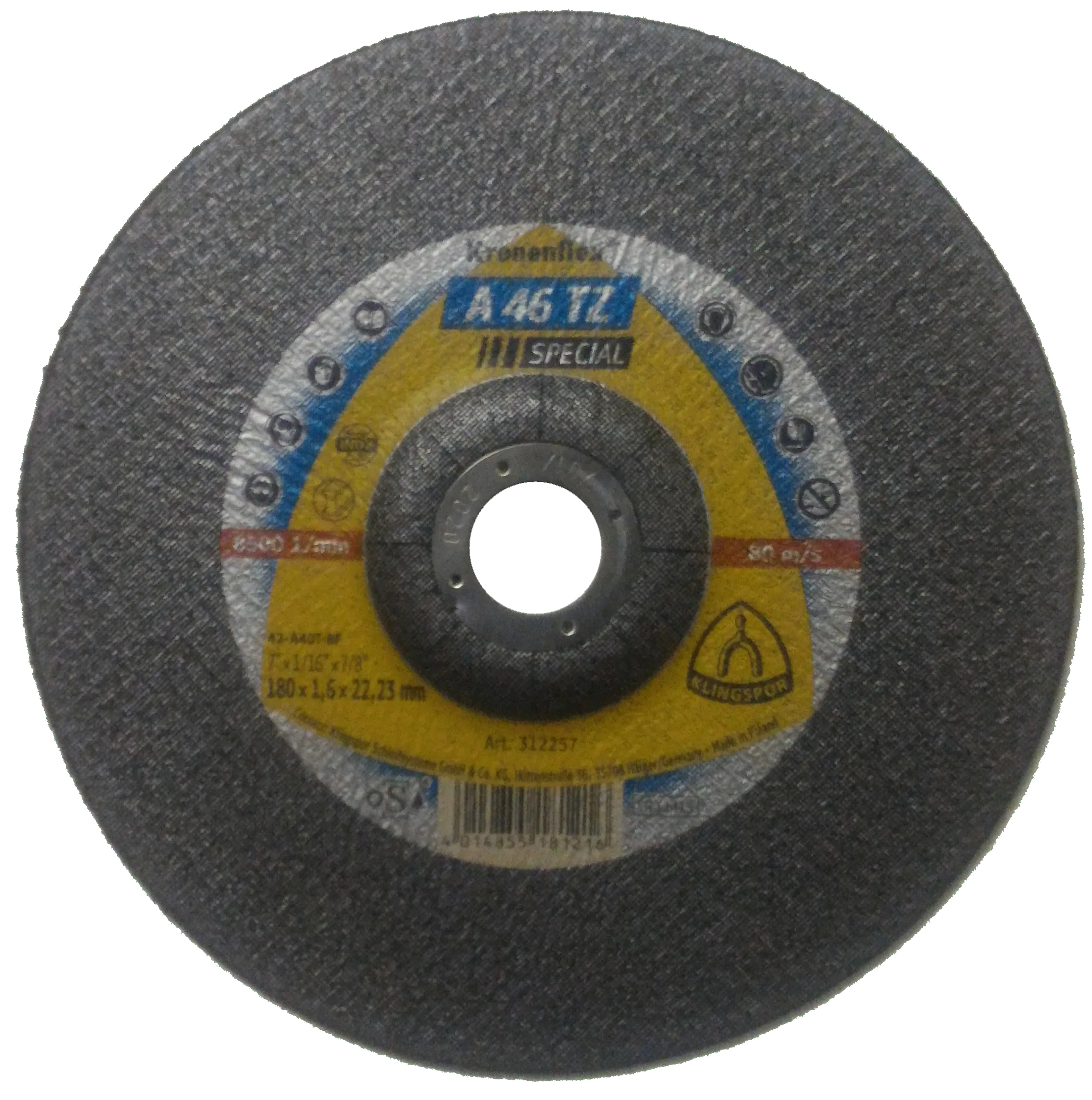 Disco corte 7 x 1,6 x 22,2 A46TZ SPECIAL DEPRIM KLINGSPOR