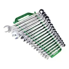 JOGO DE CHAVE COMBINADA 8MM X 24MM 16PCS COM CATRACA - ST08034L - SATA