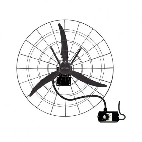 Ventilador de Parede Industrial 1M Preto Ventisol