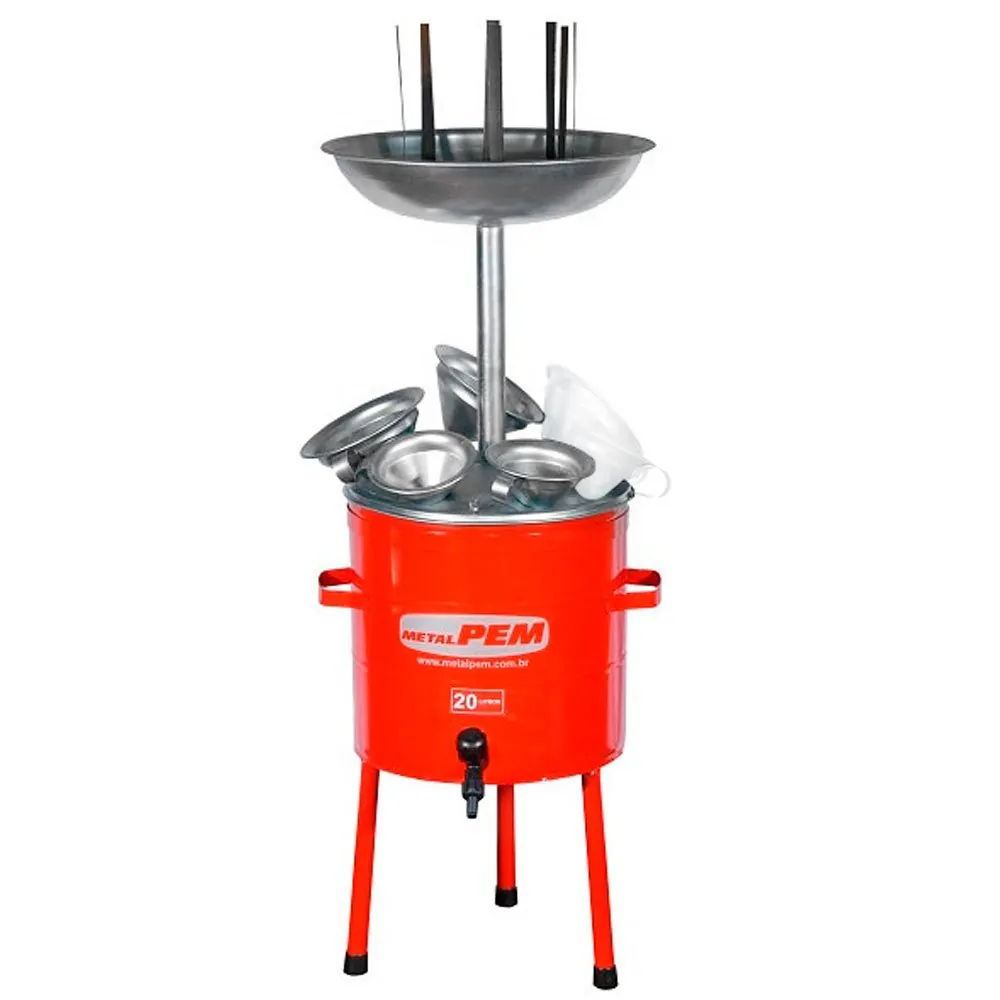 PINGADEIRA DE OLEO 20 LITROS COM 4 FUNIS Metalpem