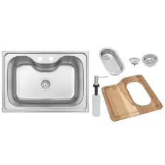 CUBA SOBREPOR INOX MORGANA 69 X 49 93806/102 - TRAMONTINA 