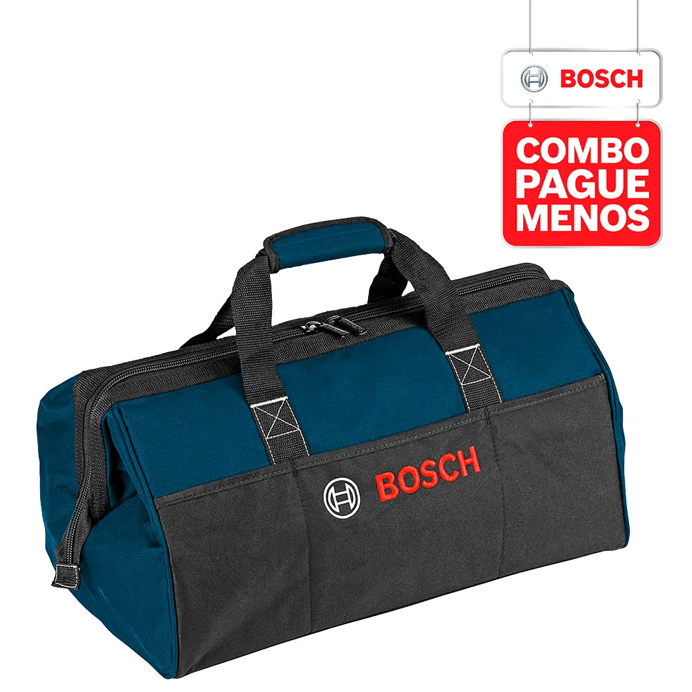 Martelete Perfurador a Bateria Bosch GBH 180-LI + Serra Circular a Bateria GKS 18V-57, com 2 baterias 18V 4,0Ah 1 carregador rápido 220V e 1 bolsa de transporte
