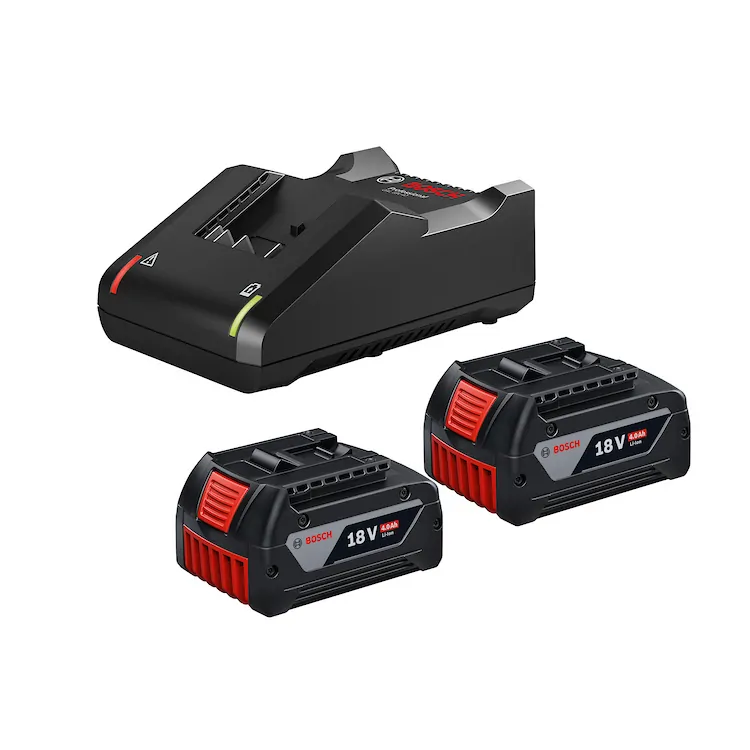 Furadeira de Impacto/Parafusadeira GSB 18V90 + Esmerilhadeira a bateria GWS 18V-11 S, com 2 baterias 18V 4,0Ah 1 carregador rápido bivolt