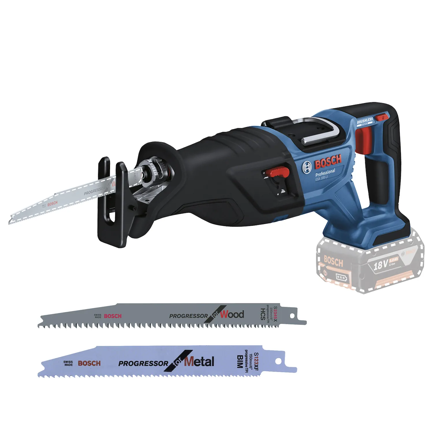 Serra Sabre a Bateria 18v GSA 185-LI Bosch sem Bateria e Carregador