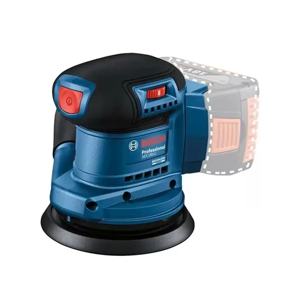 Lixadeira Excentrica a Bateria 18V Bosch GEX 185-LI sem Bateria e Carregador