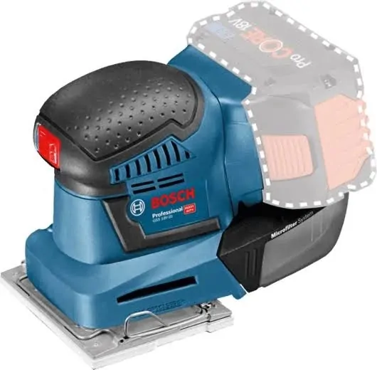 Lixadeira Vibratória a Bateria 18V Bosch GSS 18V-10 sem Bateria e Carregador