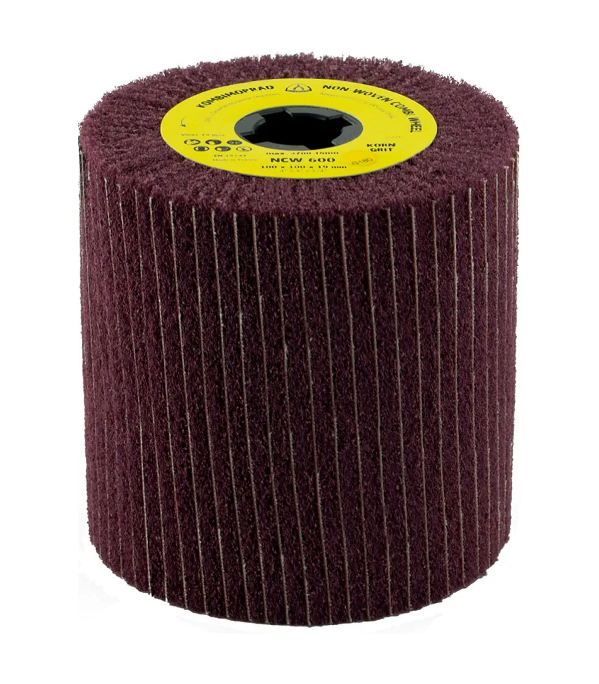 RODA DE MANTA ABRASIVA 100 X 100 X 19 NCW 600 S G-150 MEDIO KLINGSPOR
