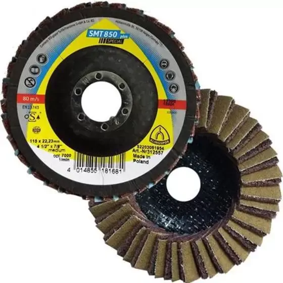 DISCO FLAP SMT 850 COMBINADO 4.1/2 G-80 MÉDIO KLINGSPOR