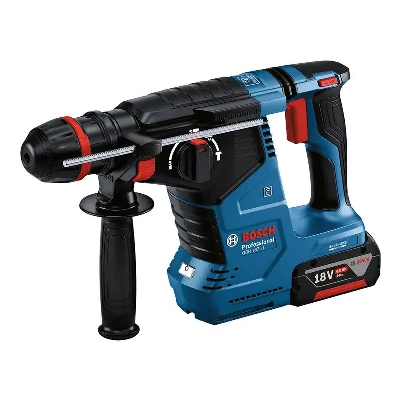 Martelete Perfurador a Bateria 18V SDS-Plus GBH 187-LI Bosch sem Bateria e Carregador