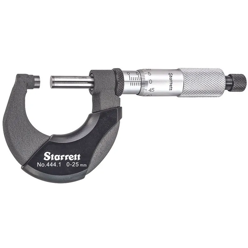 MICROMETRO EXTERNO COM ISOLADORES NO ARCO 0-25 X 0,01MM 444.1MXRL-25 STARRET