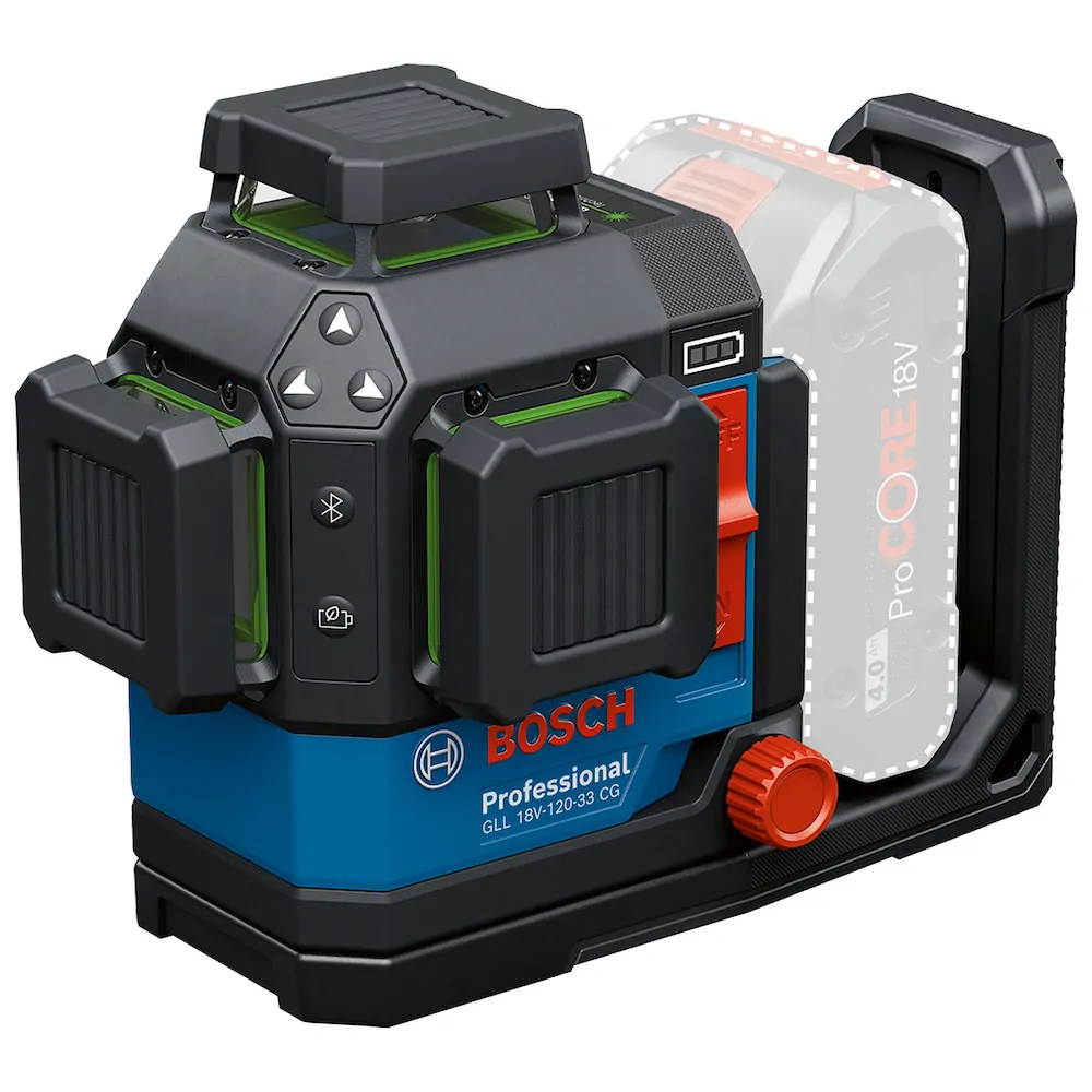 Nível a Laser c/ Receptor LR7 Bosch GLL 18V-120-33 CG