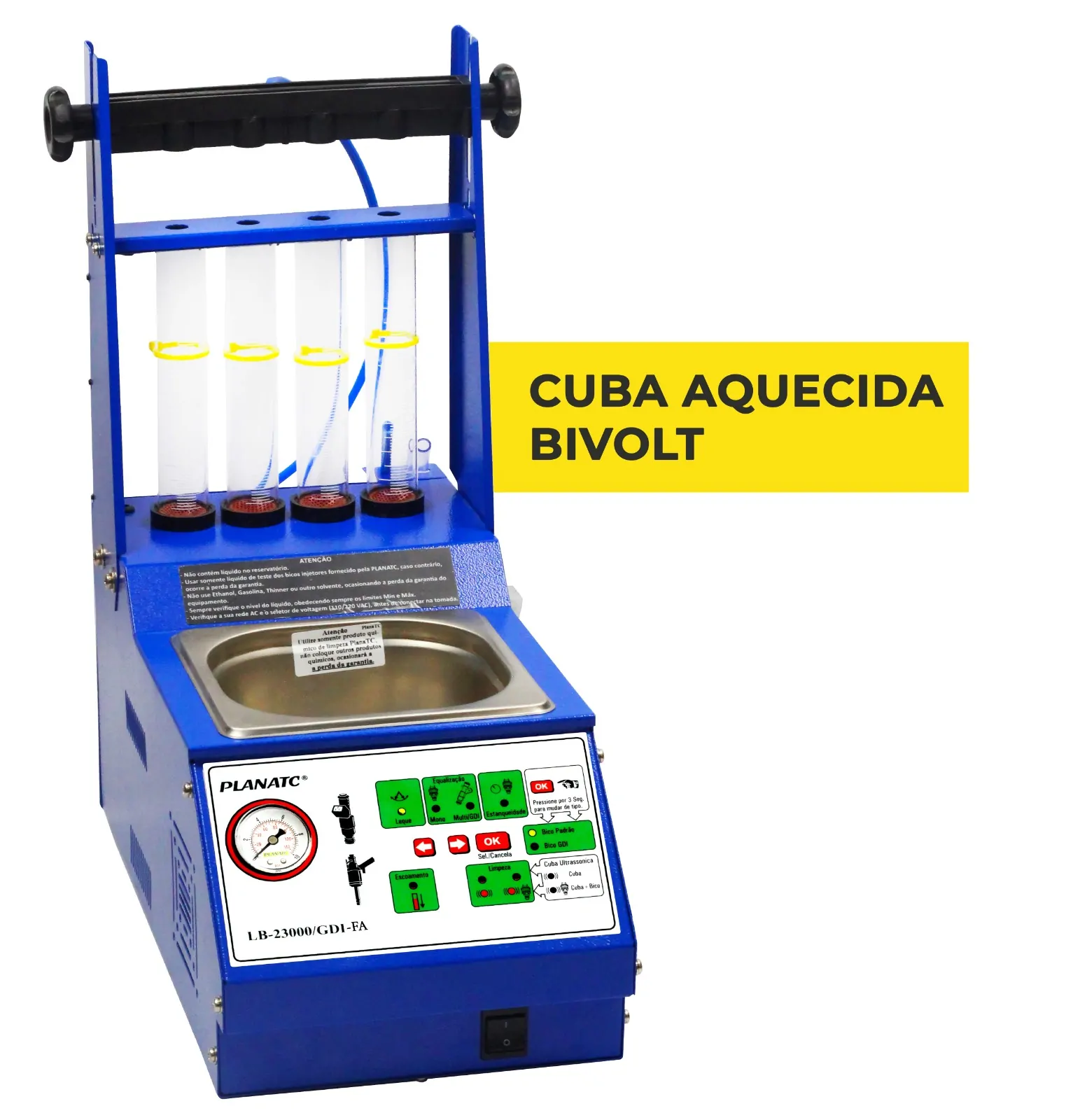 Máquina de Teste e Limpeza de Bicos por Ultrassom LB23000 GDI-FA PLANATC