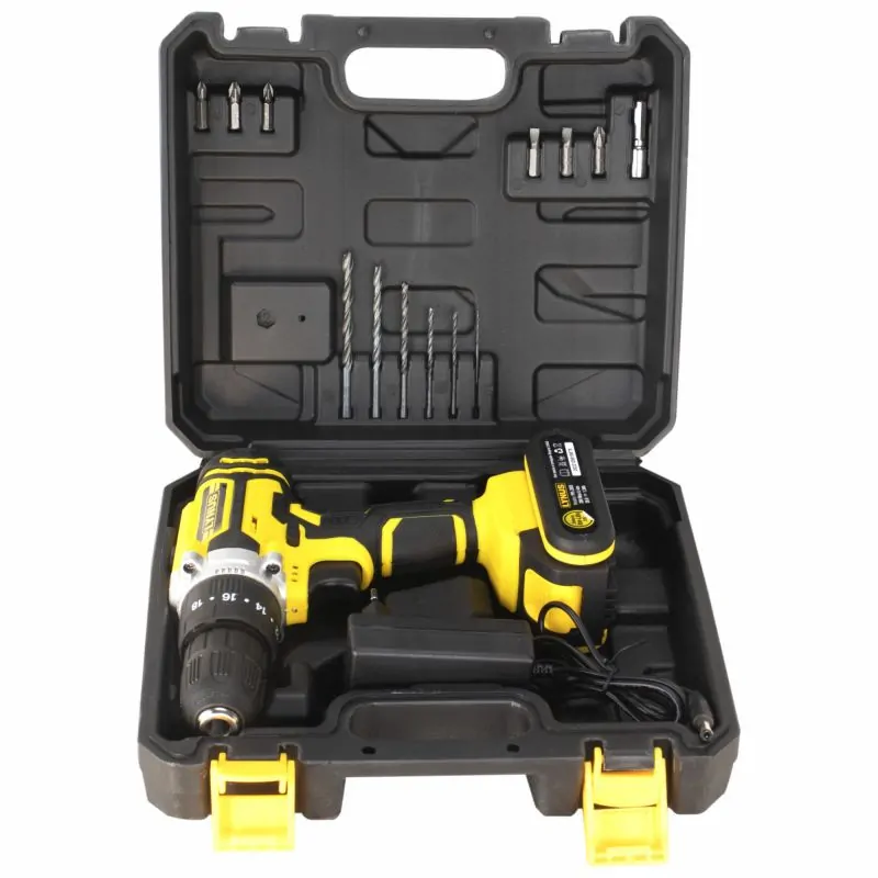 Parafusadeira e Furadeira de Impacto 3/8Pol. 20V com Bateria 1,3Ah Carregador Bivolt e Maleta LYNUS-PFL-20CI