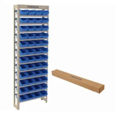 Kit Estante Gaveteiro Prática 48/3 Azul