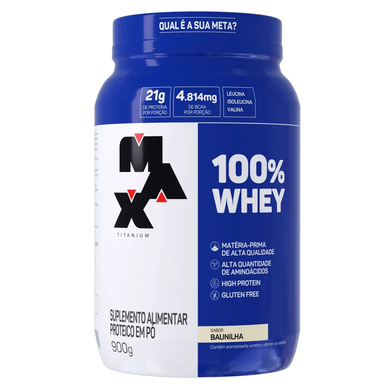 Max Whey Protein 100% Pote 900g - Max Titanium