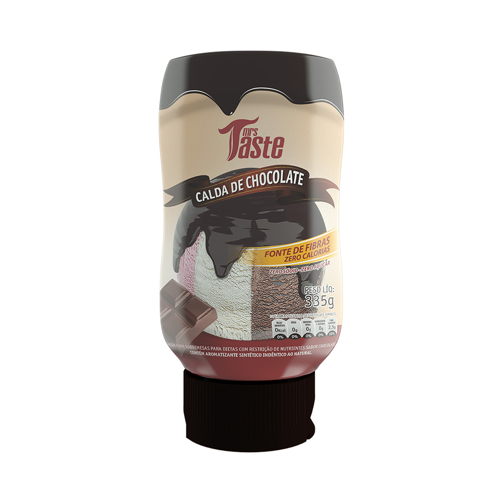 Calda de Chocolate 335g - Zero Calorias - Mrs Taste